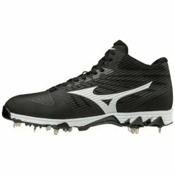 Outlet ⭐ Men's Mizuno 9-Ambition Mid Metal ⚾ Baseball Cleats 🎉