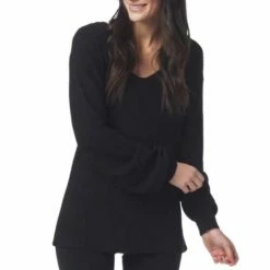 New 😍 Shirts 👩 Women's Glyder Luxury Rib Long Sleeve T-Shirt ✨