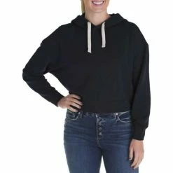 Deals 🎉 Hoodies & Sweatshirts 👩 Women's Glyder Vintage Oversized Cropped Hoodie ⌛